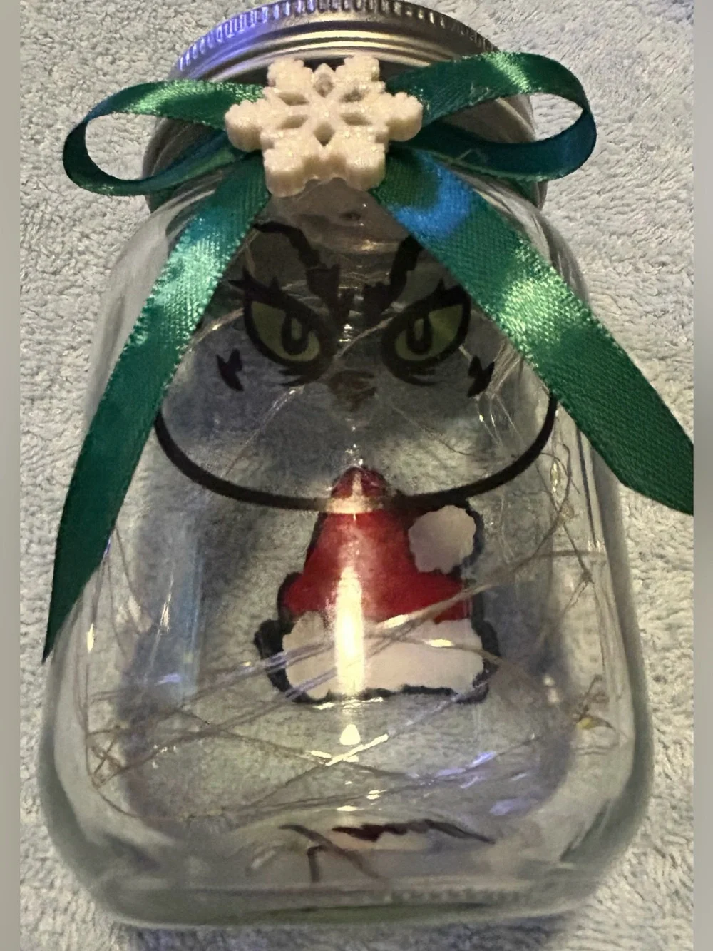 Handcrafted grinch inspired